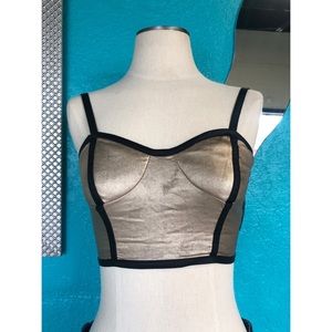 Metallic Cropped Top